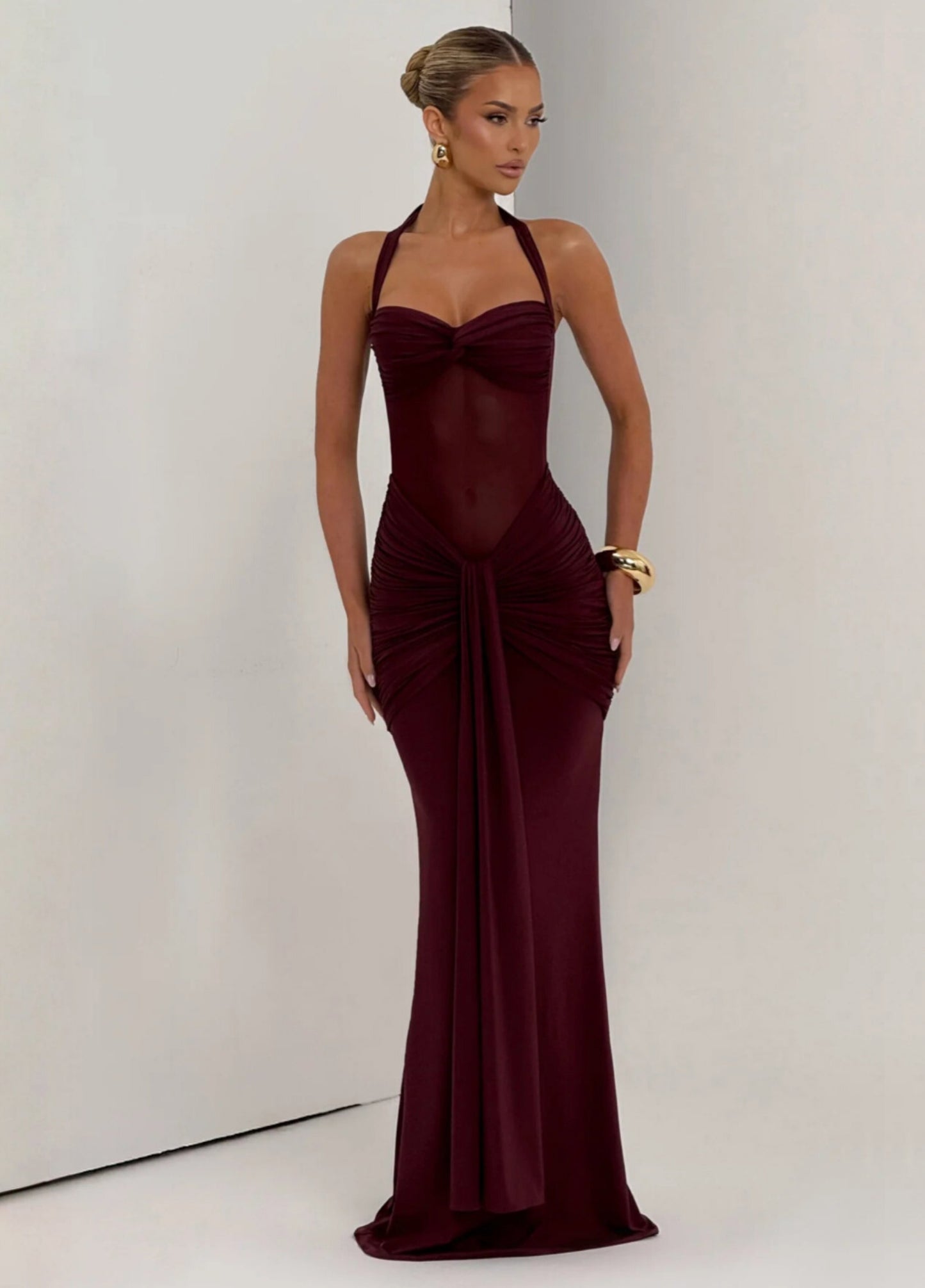 Carmen Maxi Dress - Wine