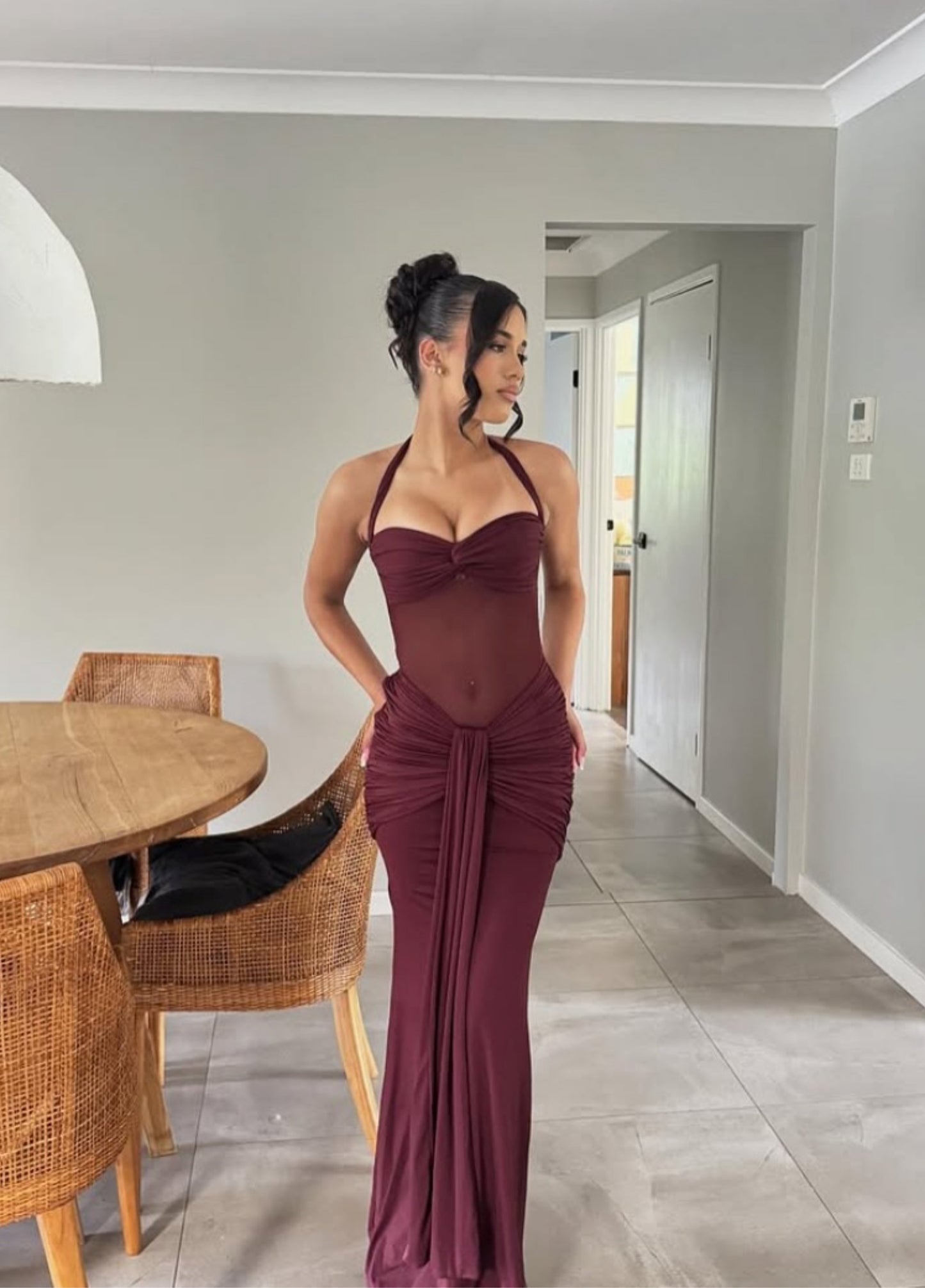 Carmen Maxi Dress - Wine