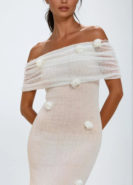 Celestine Knit Maxi Dress - Ivory
