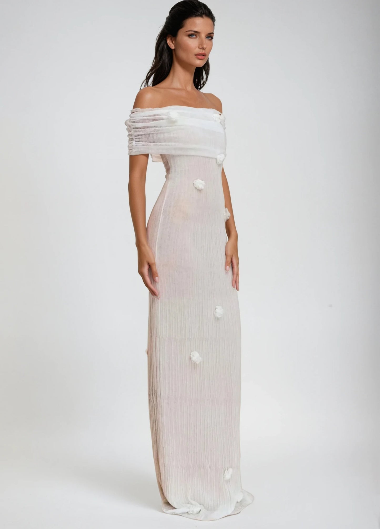Celestine Knit Maxi Dress - Ivory
