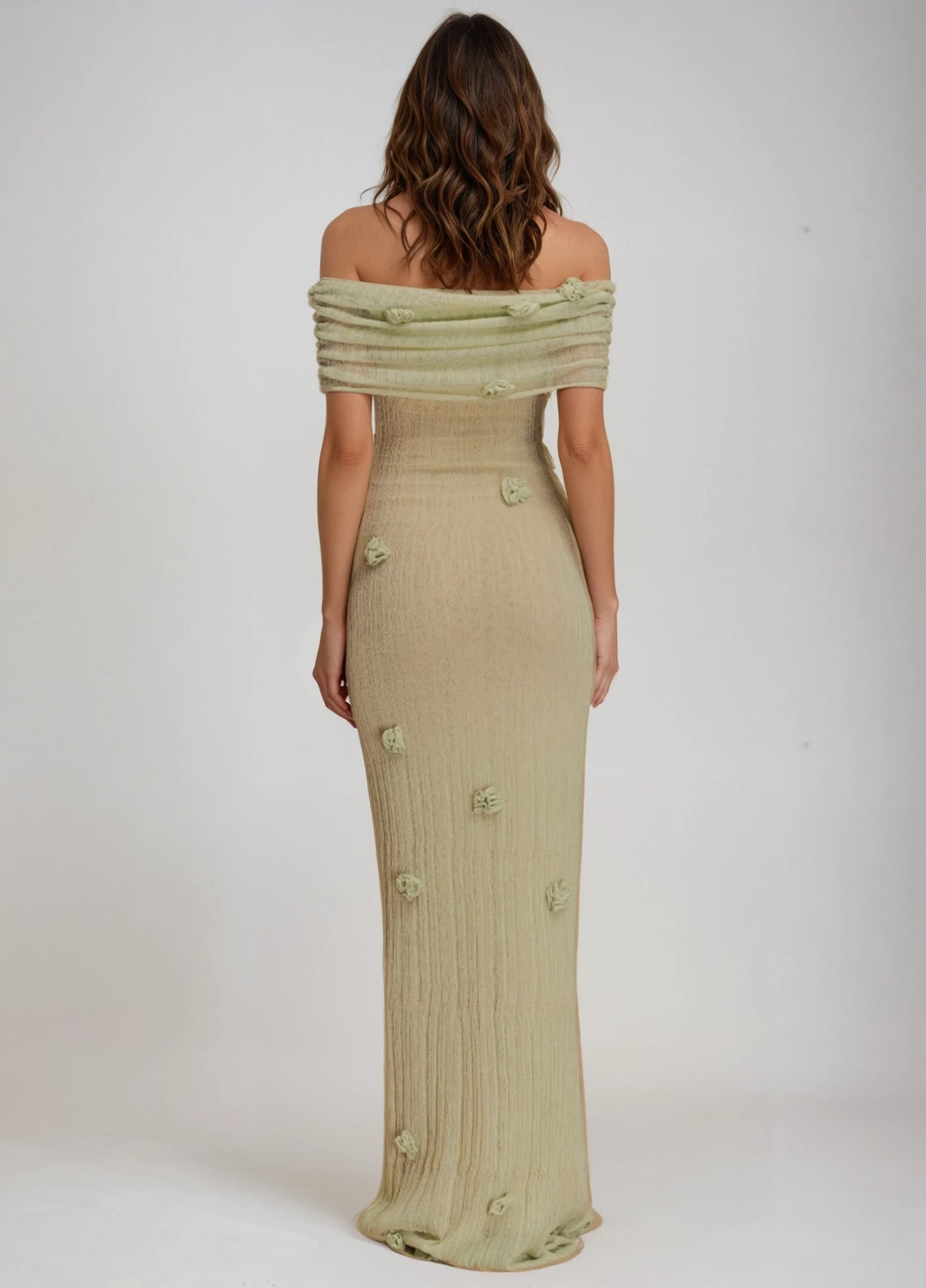Celestine Knit Maxi Dress - Sage Green