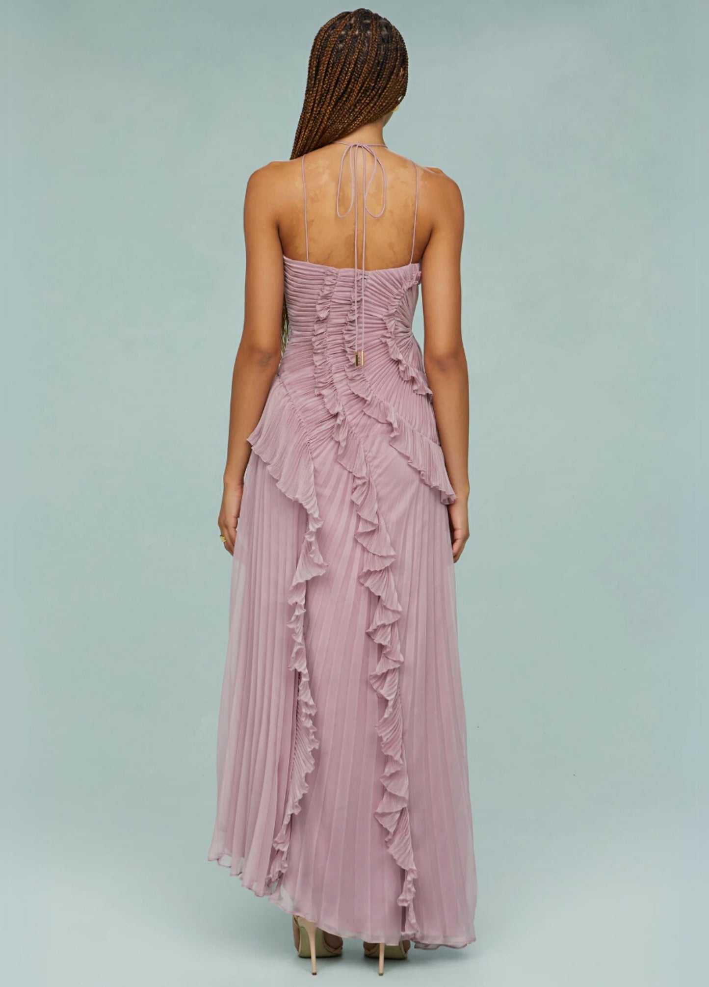 Isolde Ruffle Maxi Dress - Lilac