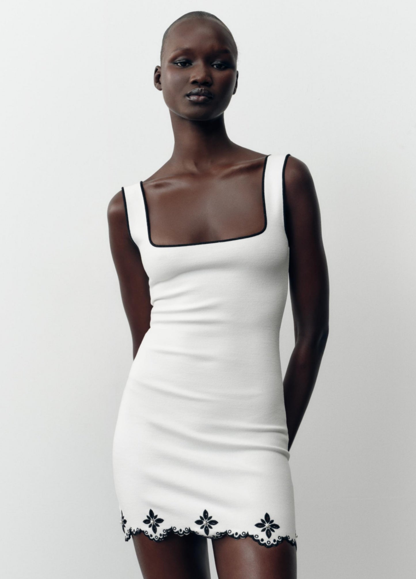 Liora Pearl Mini Dress - White