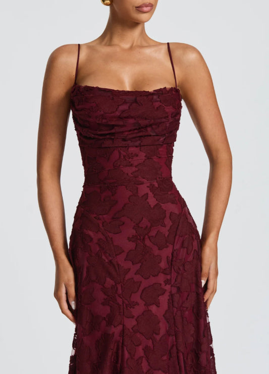 Lucia Maxi Dress - Wine