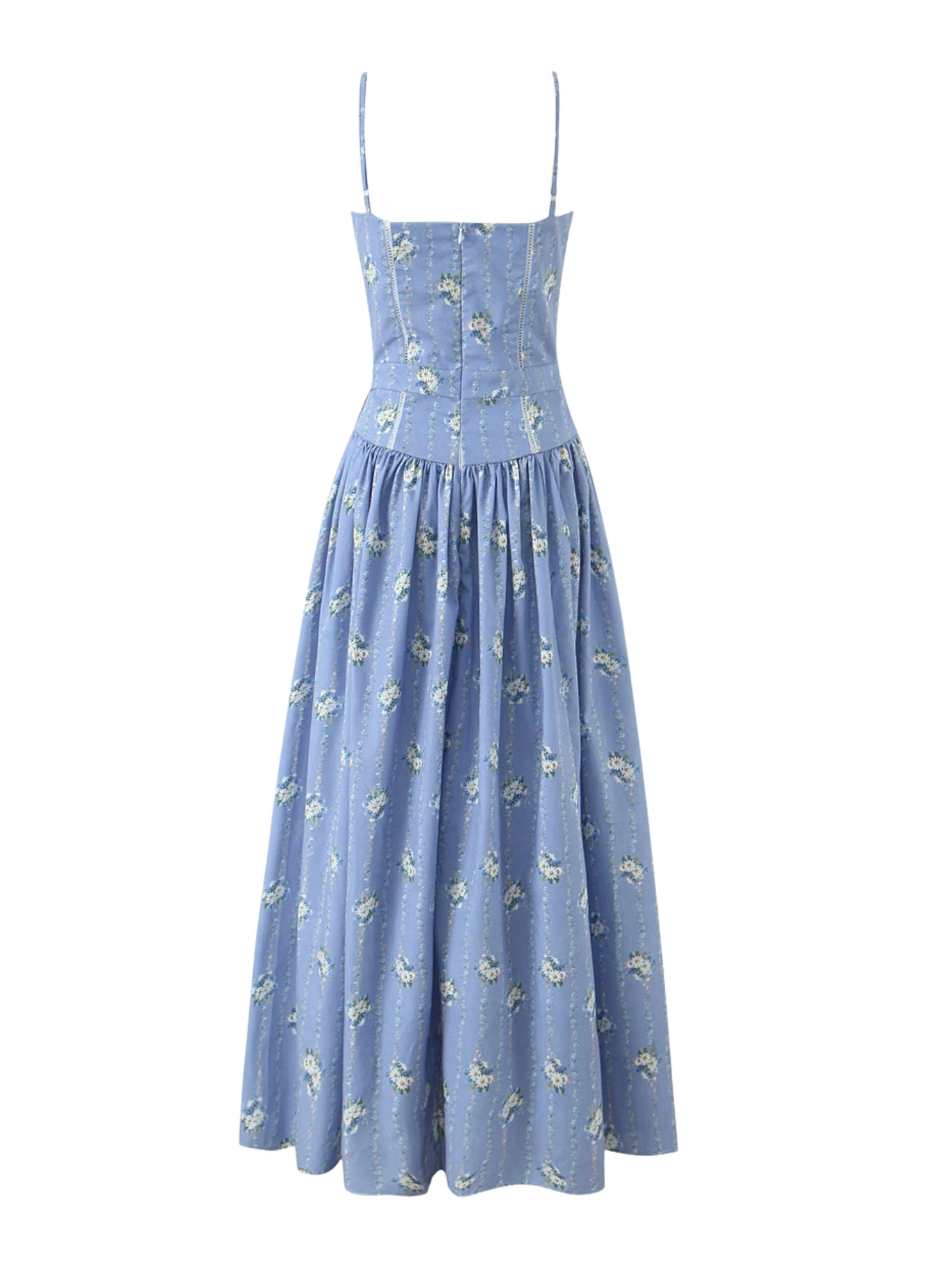 Seraphina Midi Dress - Classic Blue Floral