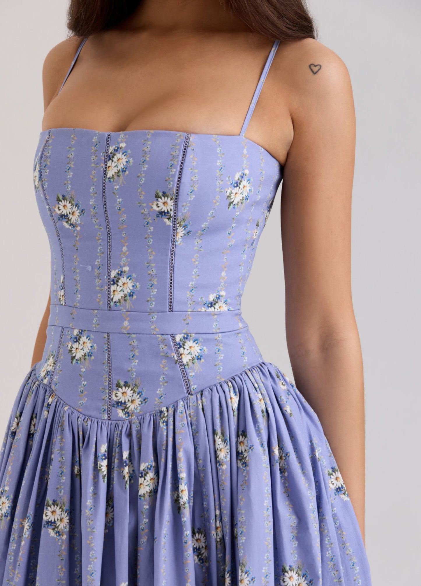 Seraphina Midi Dress - Classic Blue Floral