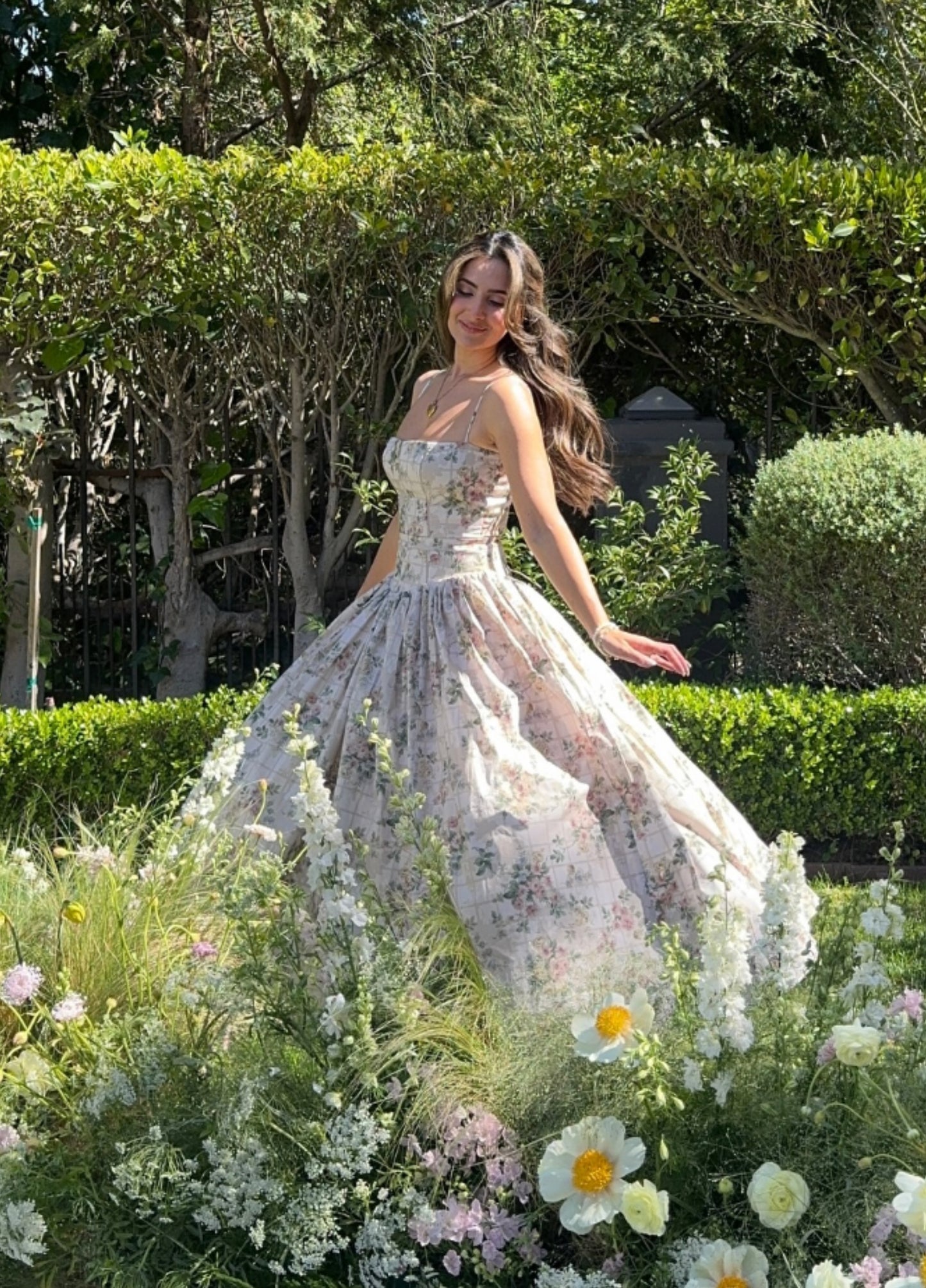 Seraphina Midi Dress - Cream Floral