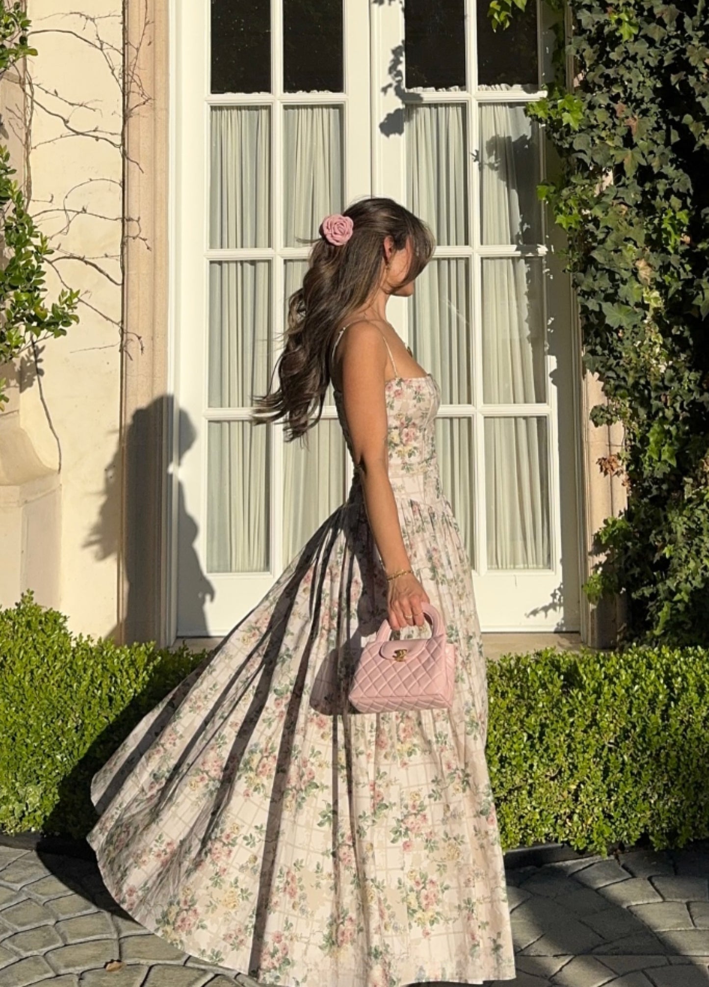 Seraphina Midi Dress - Cream Floral
