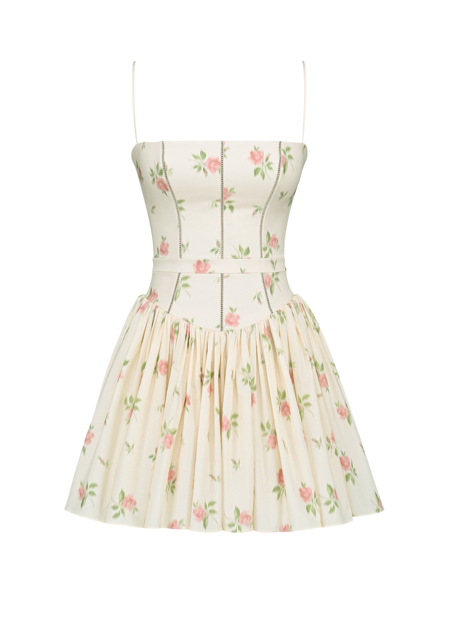 Seraphina Mini Dress - Cream Rose