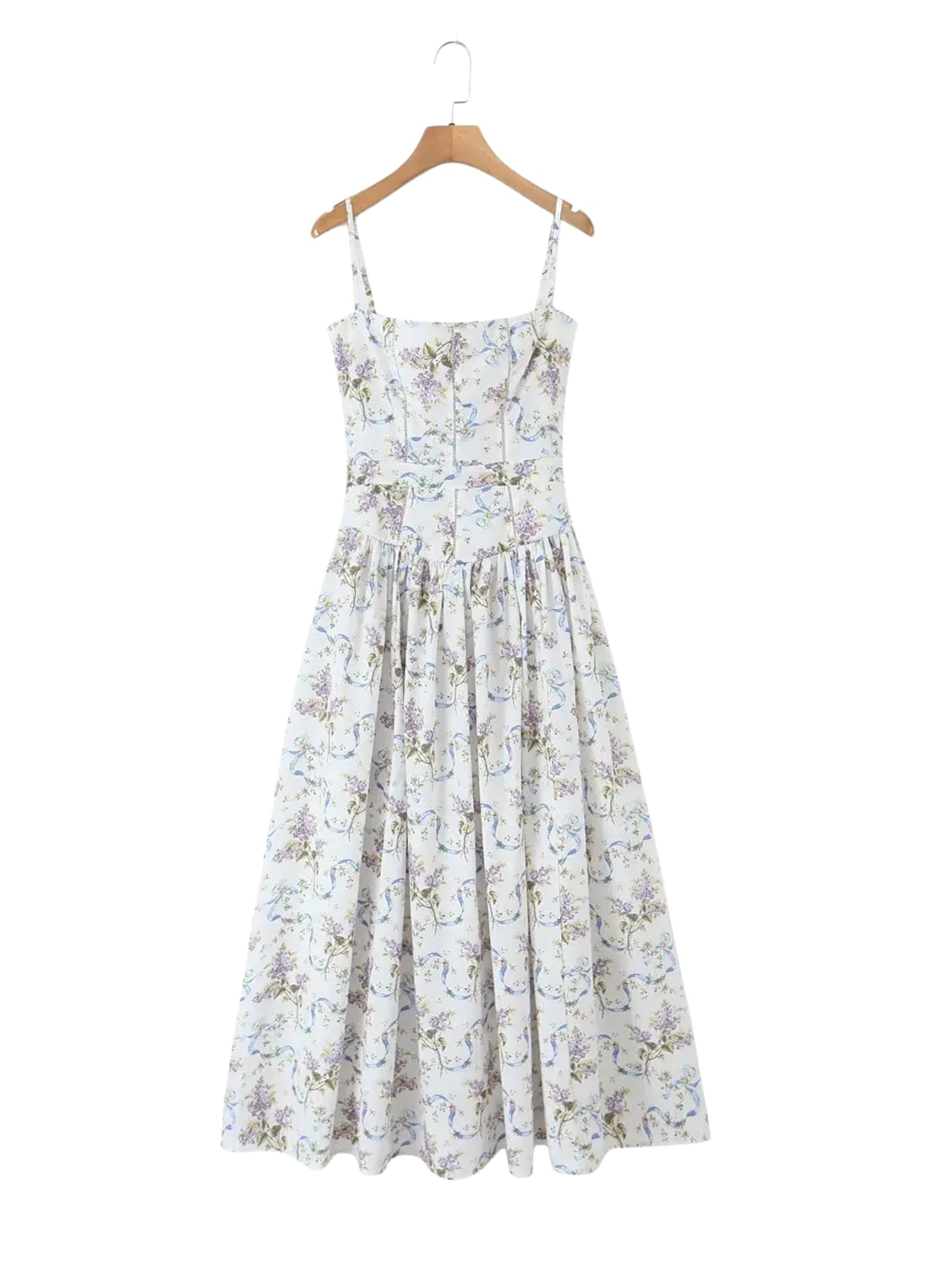 Seraphina Midi Dress - Off-White Floral