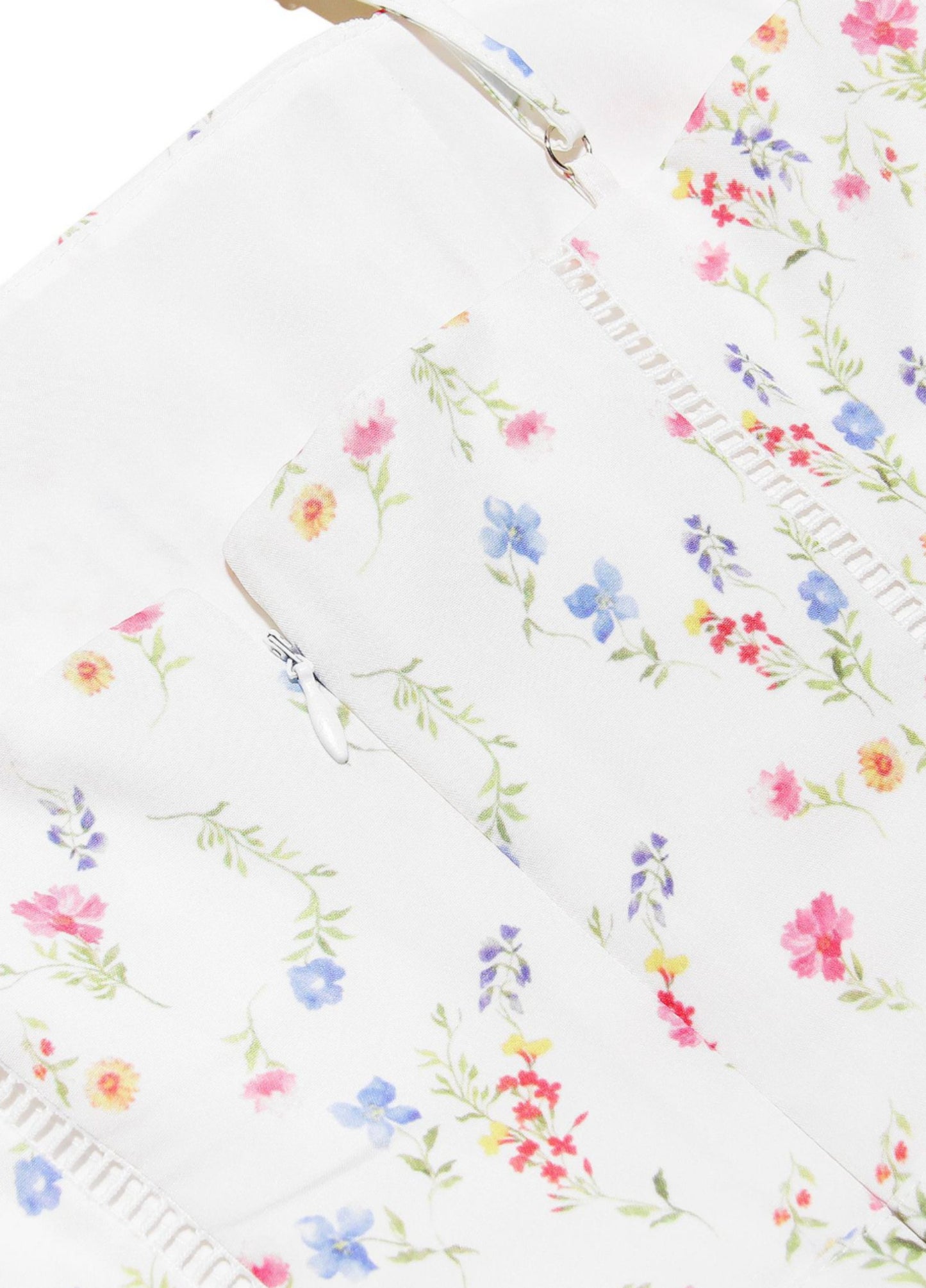 Seraphina Midi Dress - White Floral