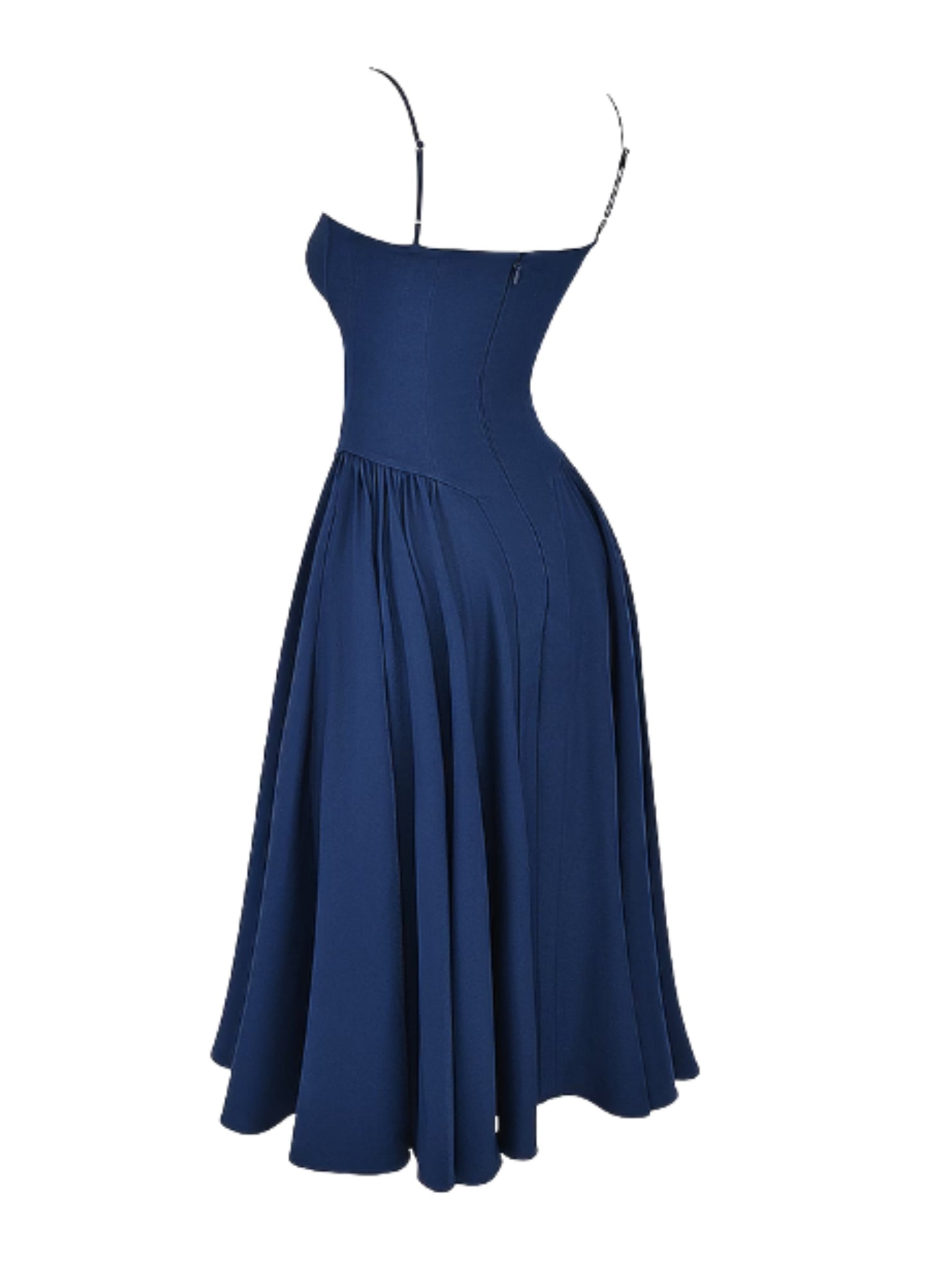 Vivara Corset Midi Dress - Navy