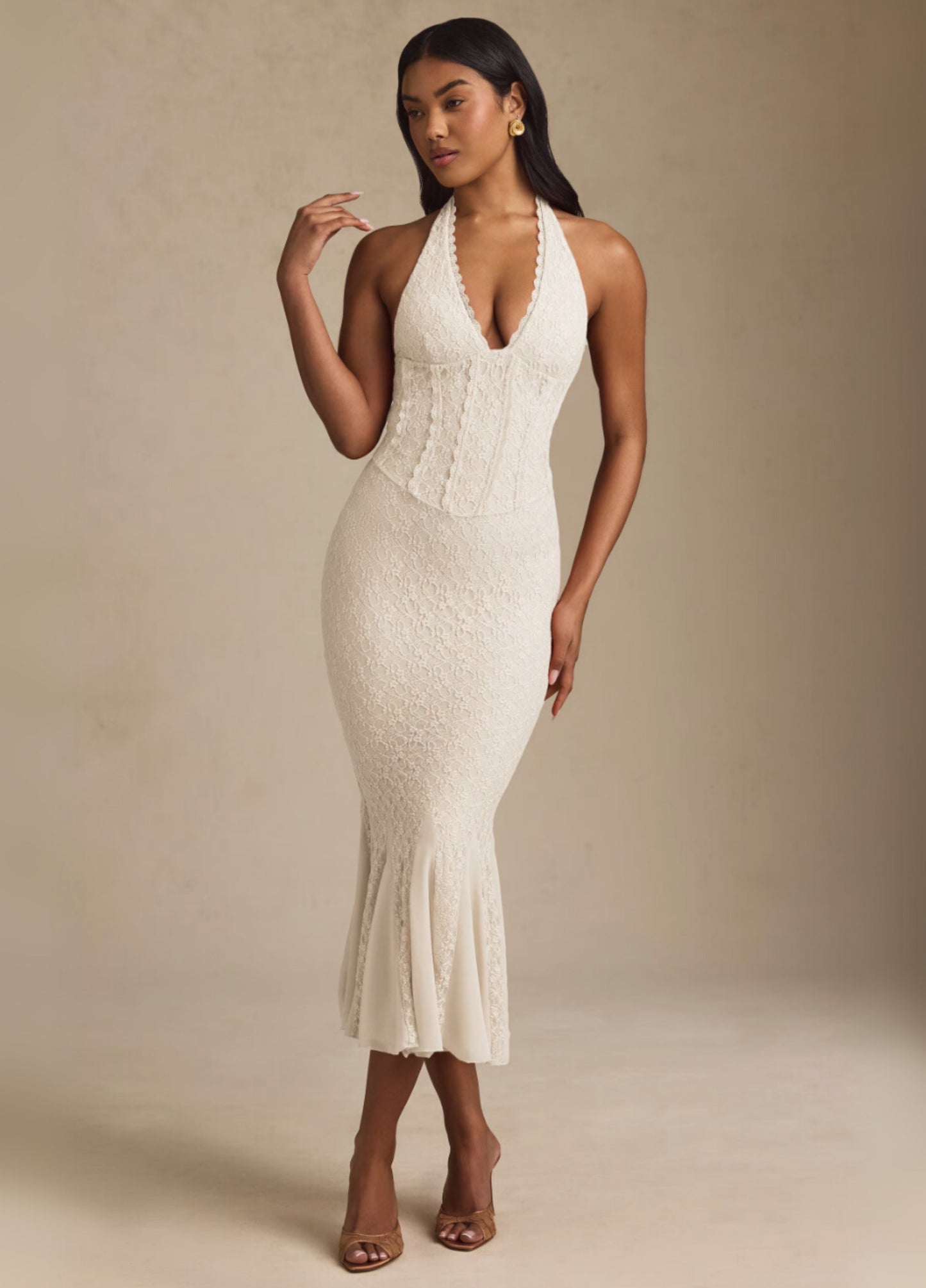 Anastasia Corset Maxi Dress - Ivory
