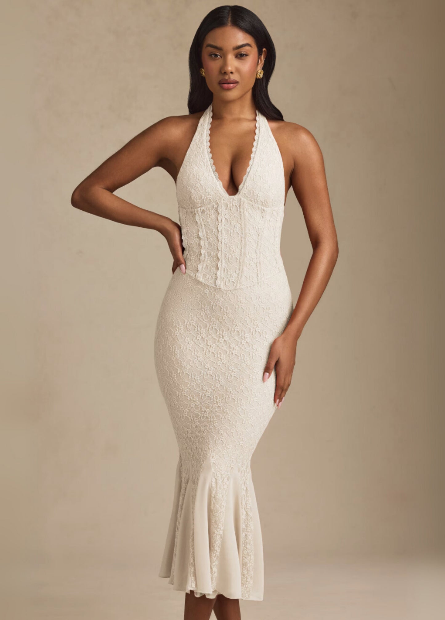 Anastasia Corset Maxi Dress - Ivory