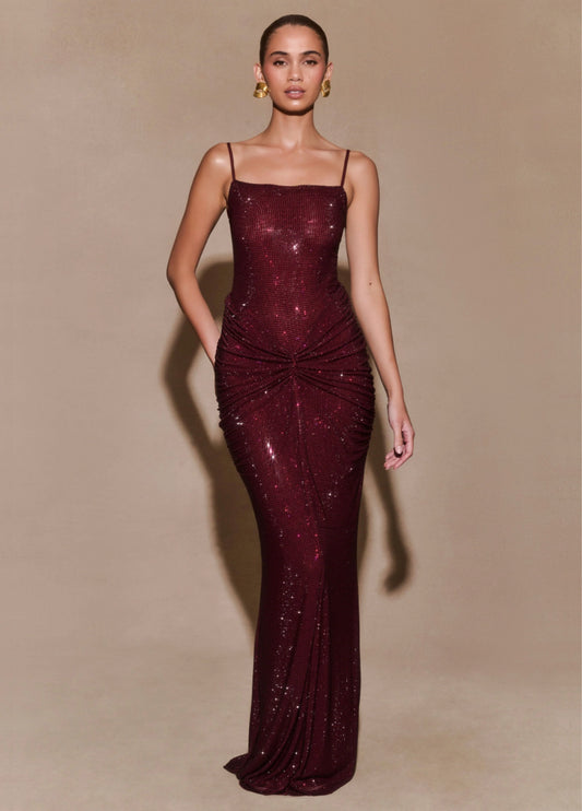 Calista Maxi Dress - Wine