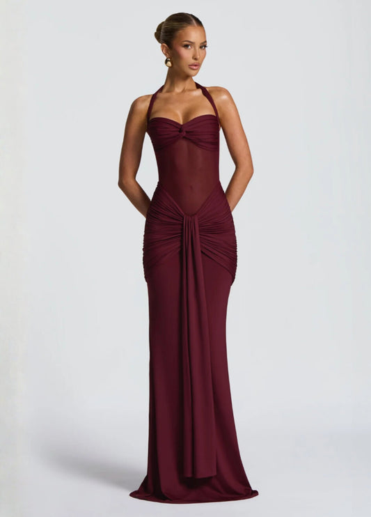 Carmen Maxi Dress - Wine