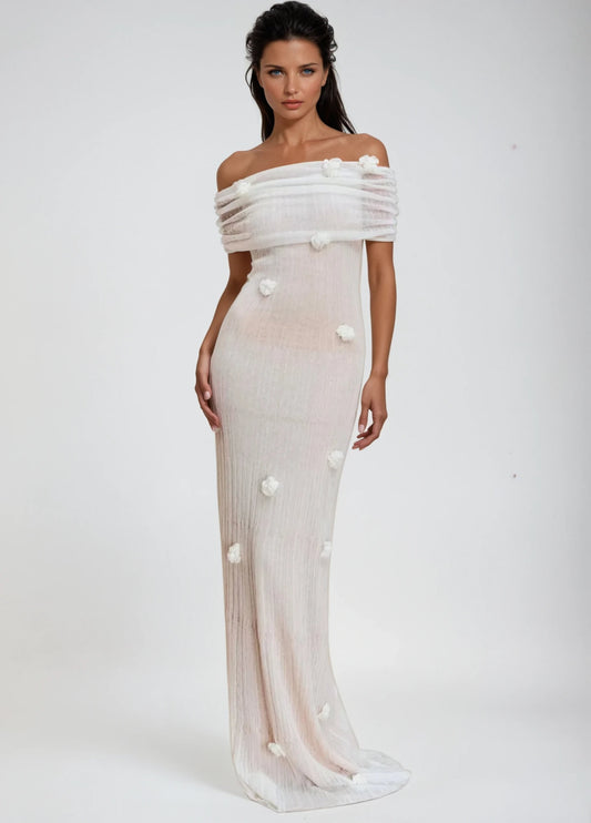 Celestine Knit Maxi Dress - Ivory
