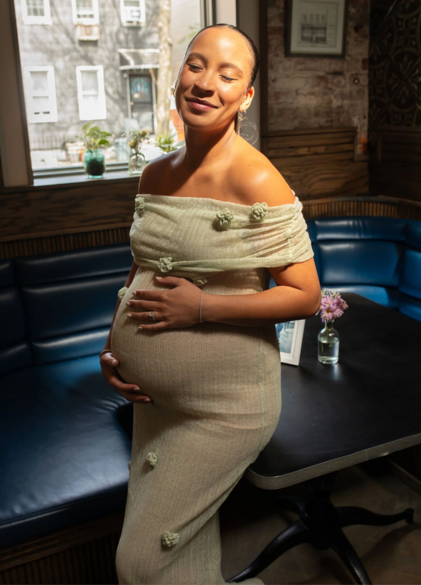 Celestine Knit Maxi Dress - Sage Green