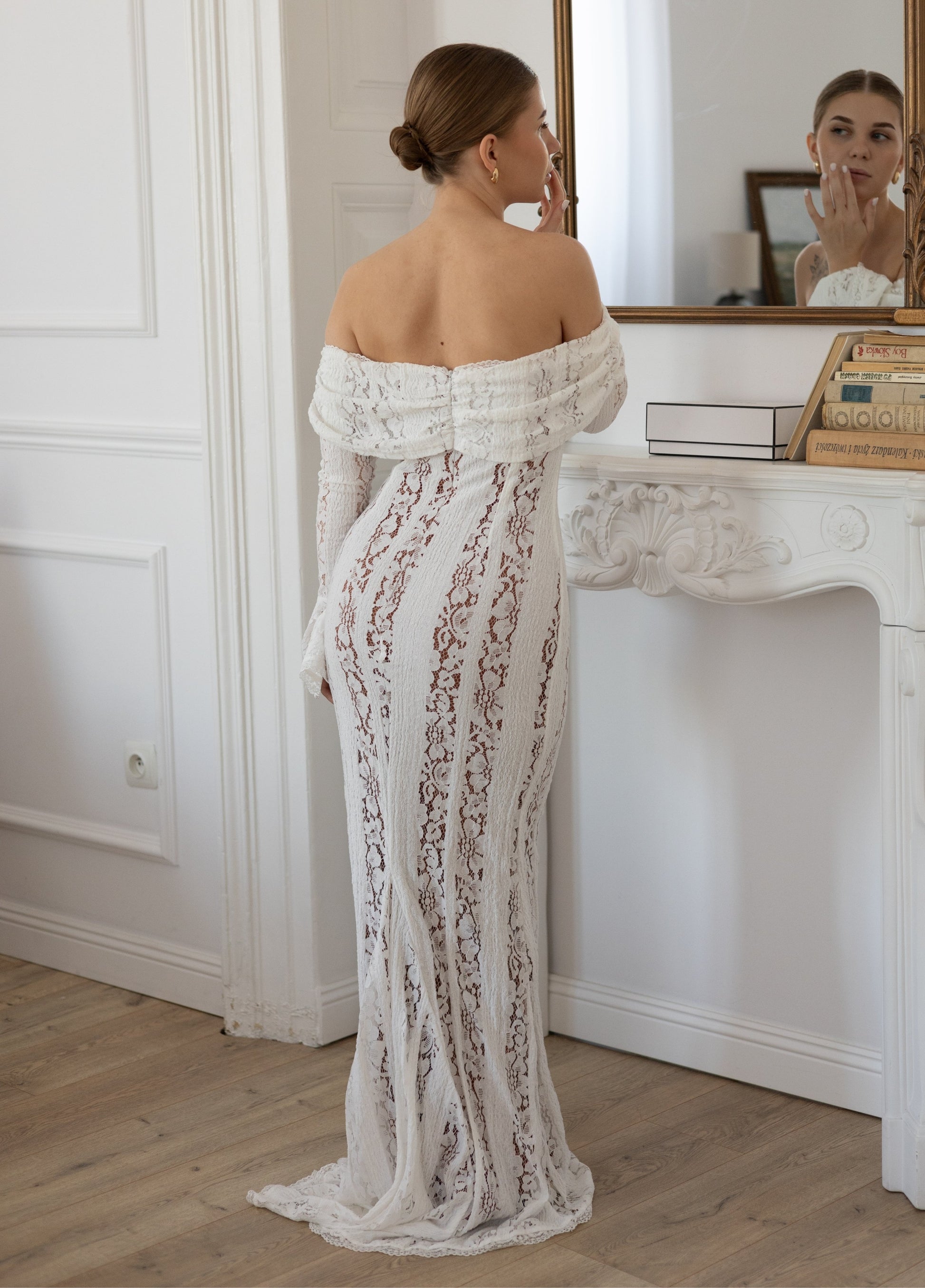 Clarisse Lace Maxi Dress - White ALTHEA ELISE Clarisse Lace Maxi Dress - White ALTHEA ELISE
