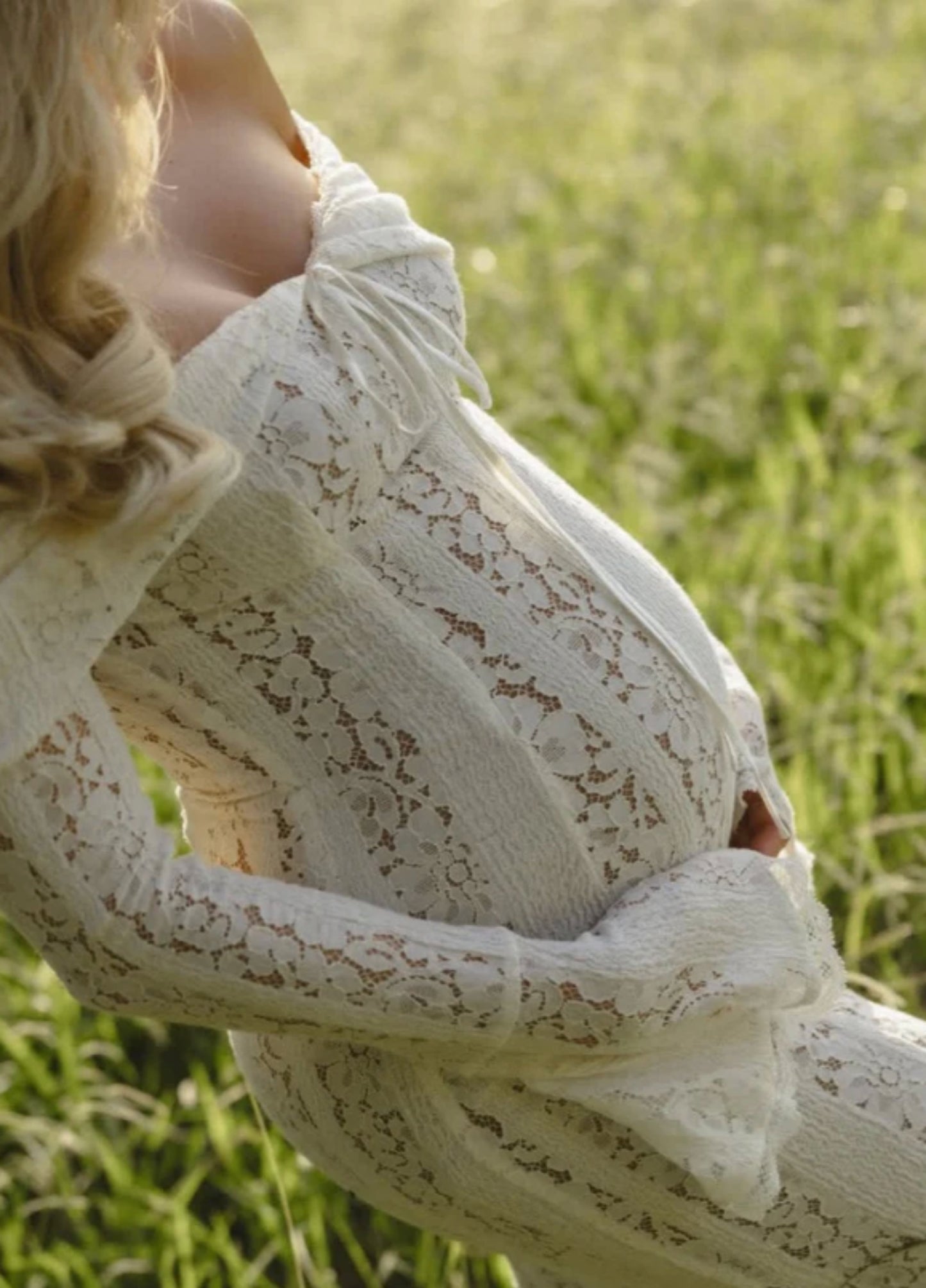 Clarisse Lace Maxi Dress - White