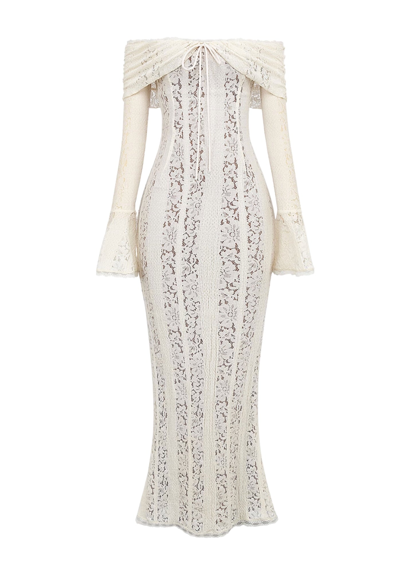 Clarisse Lace Maxi Dress - White