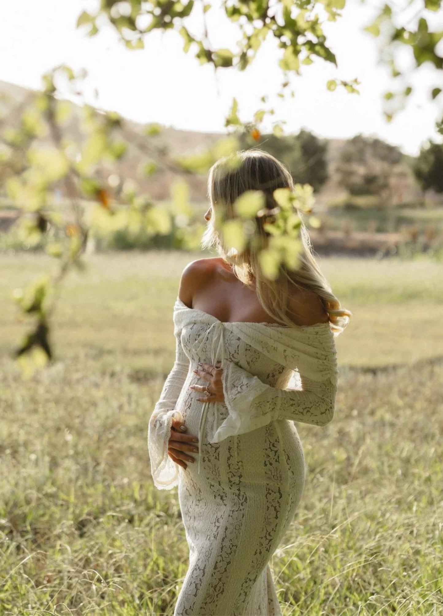 Clarisse Lace Maxi Dress - White