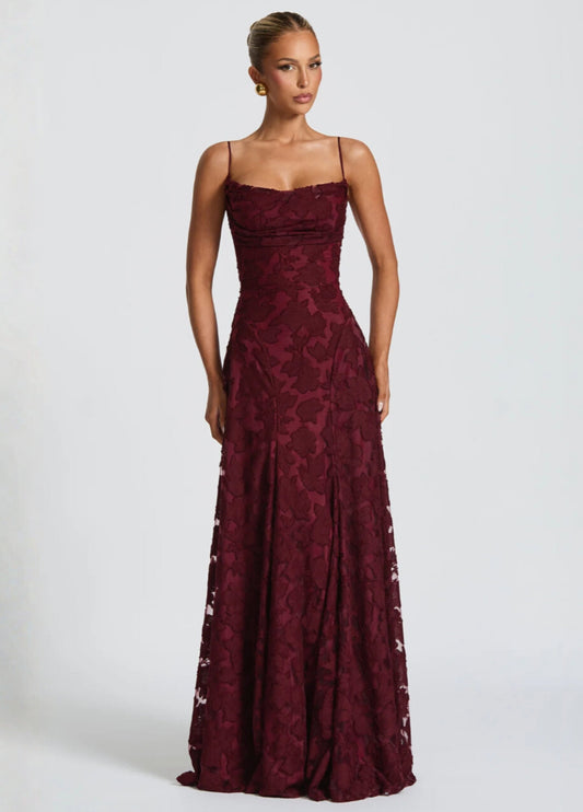 Lucia Maxi Dress - Wine