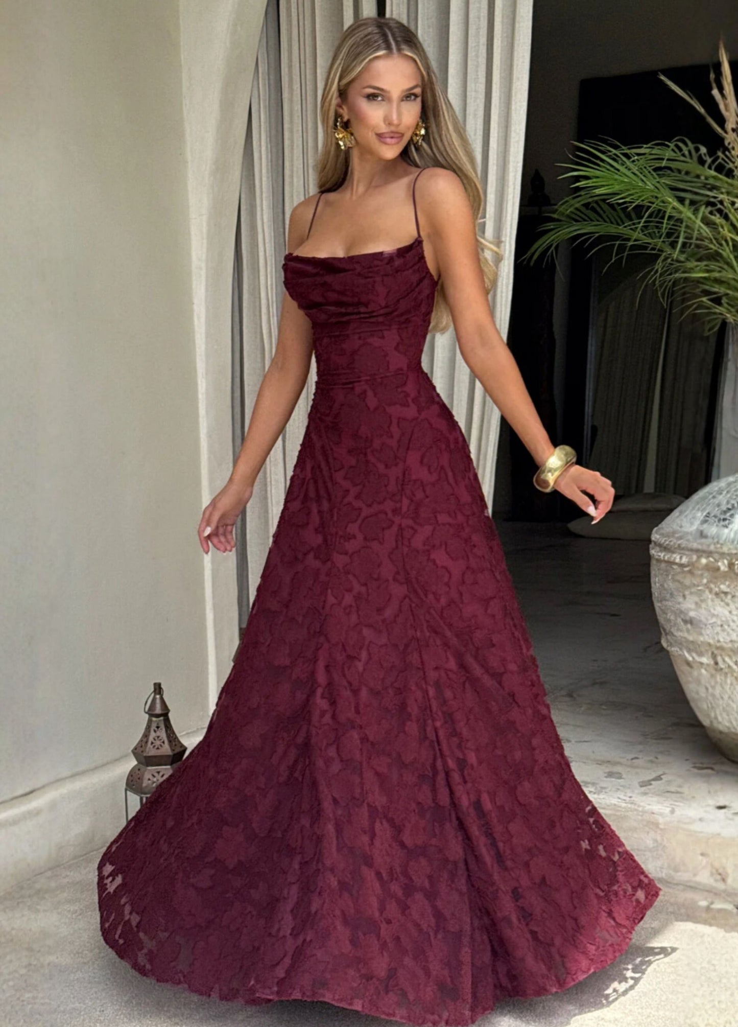 Lucia Maxi Dress - Wine