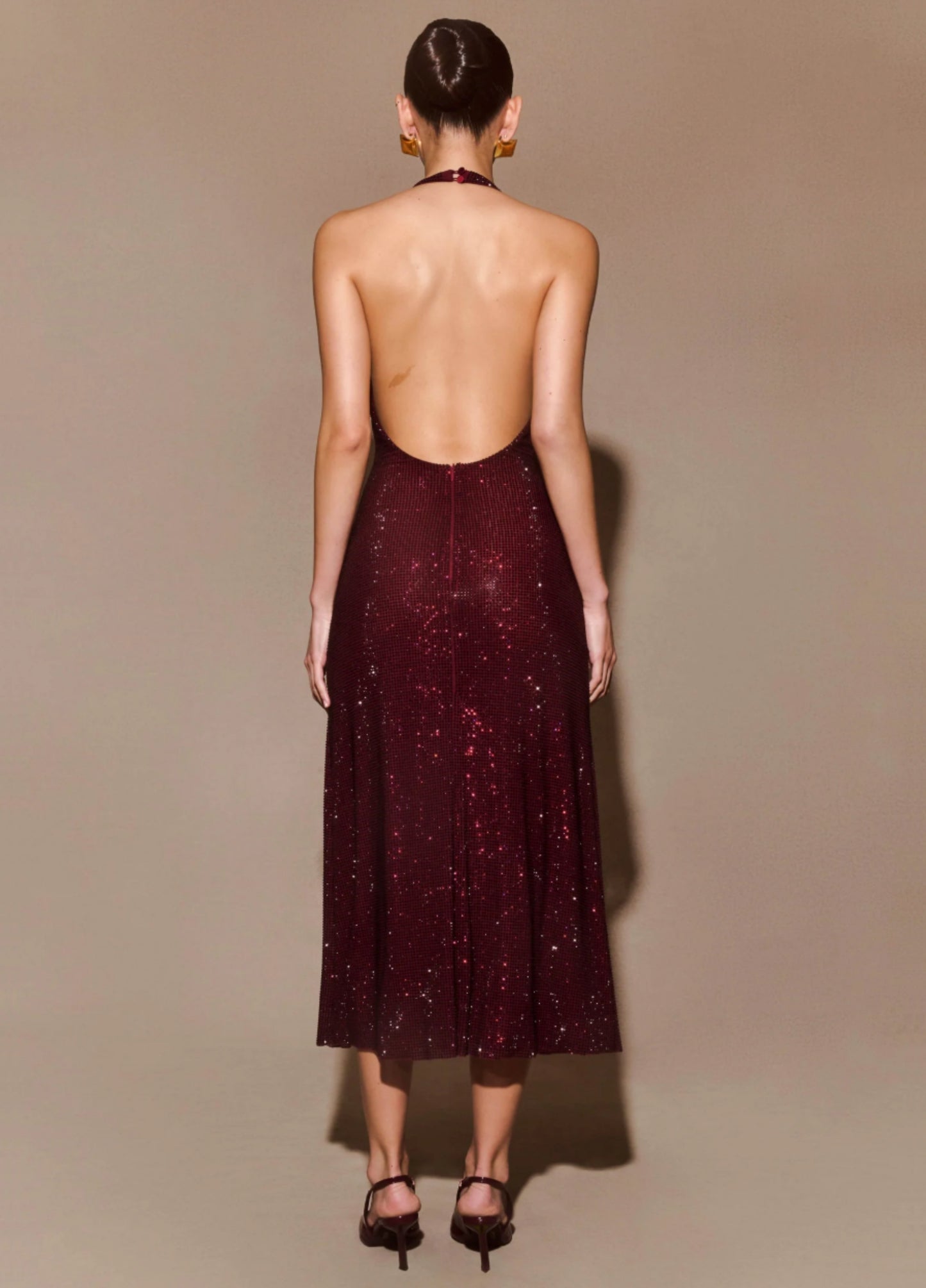Marais Midi Dress - Wine