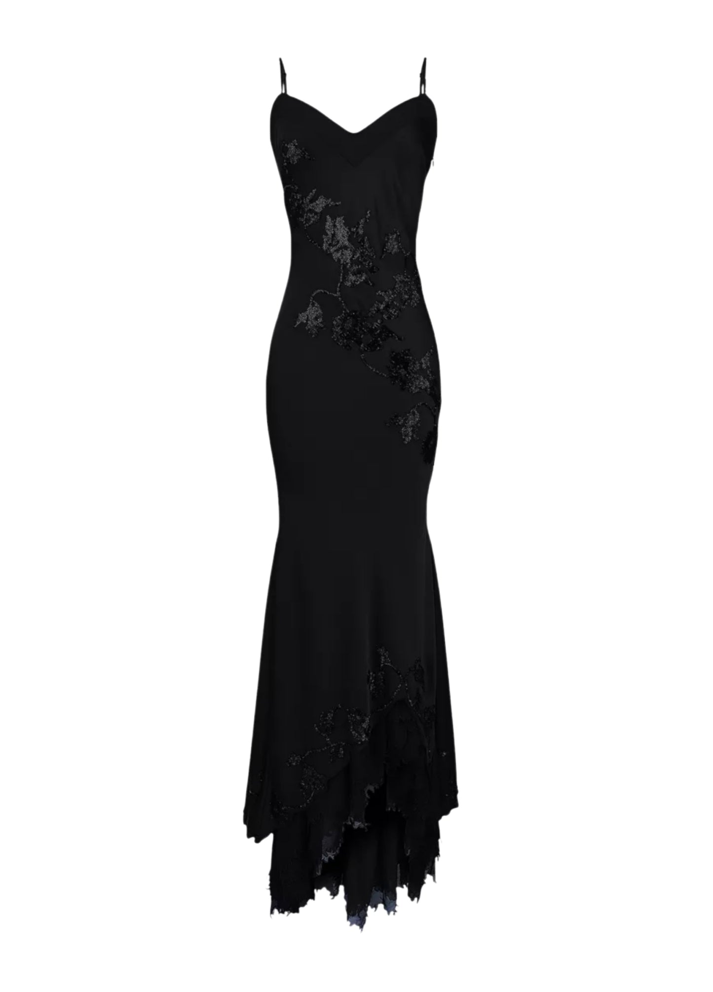 Ravena Satin Maxi Dress - Black