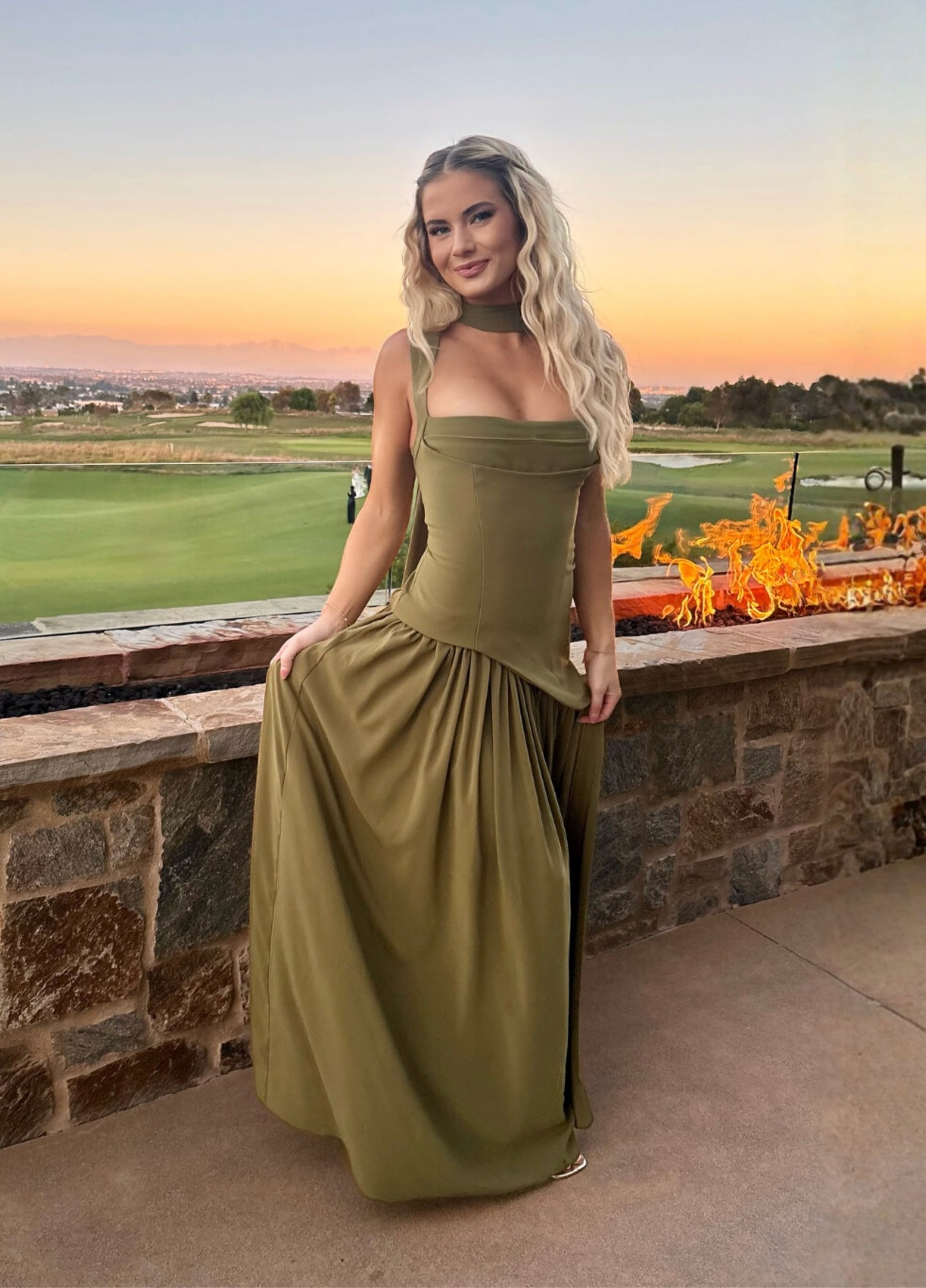 Sabine Maxi Dress - Olive