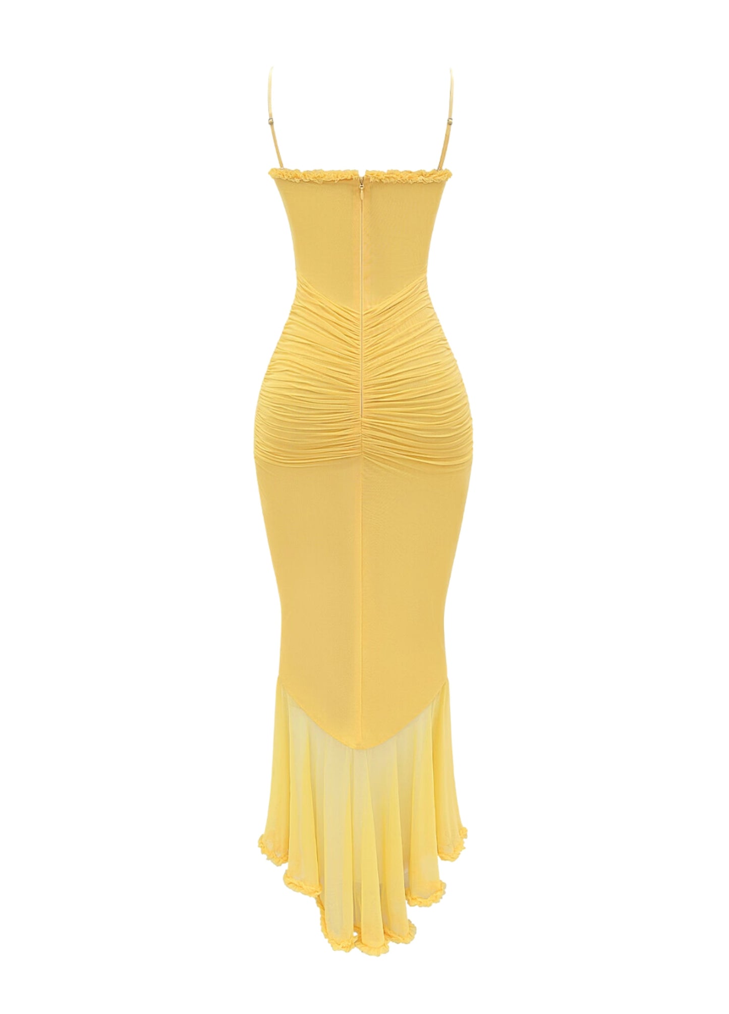Solene Ruffle Maxi Dress - Yellow