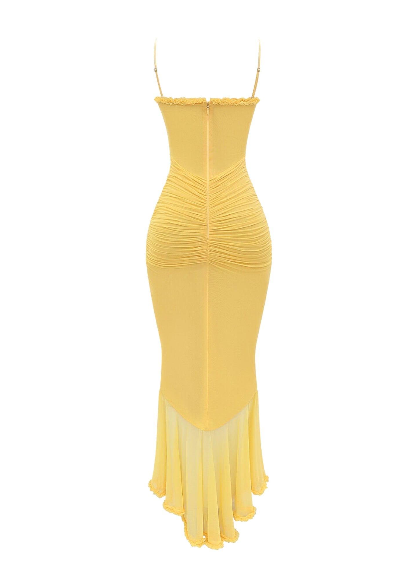 Solene Ruffle Maxi Dress - Yellow