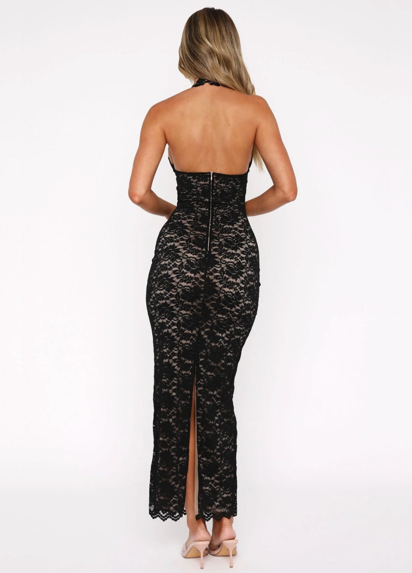 Soraya Lace Maxi Dress - Black