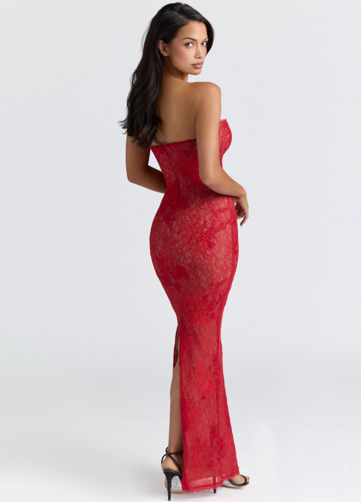Vesper Lace Maxi Dress - Red